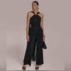 Donna Karan Elegant Black Jumpsuit